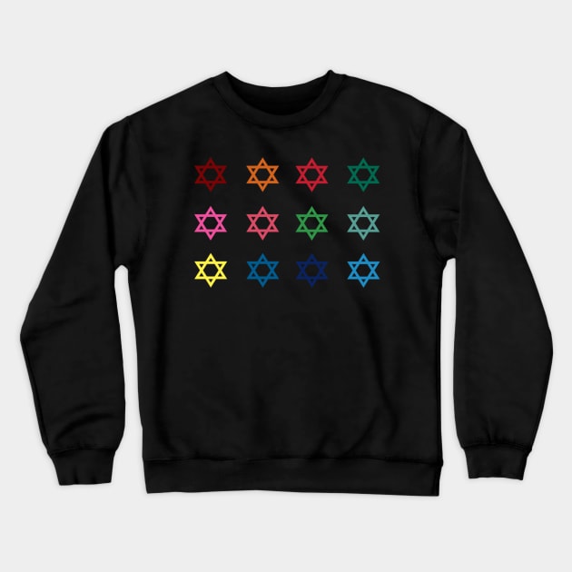 Jewish stars Crewneck Sweatshirt by ampp